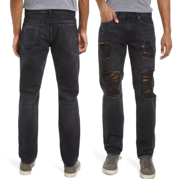 FRAME Men’s Jeans L’Homme Distressed Slim-Fit size 29 Black - Picture 10 of 11